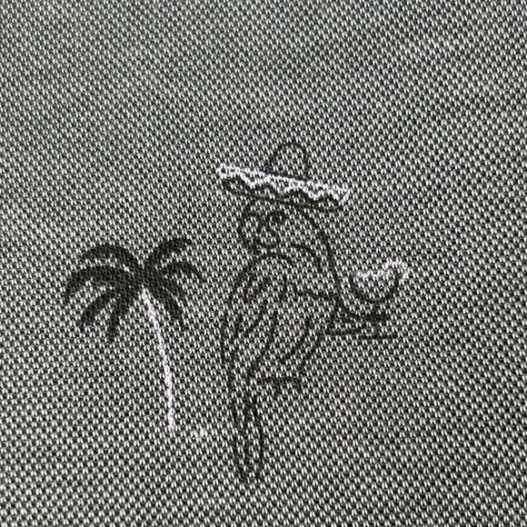 Travis Mathew Polo Shirt Mens Large Gray Priest Lake Golf Course Beer Palm Print - Picture 11 of 15